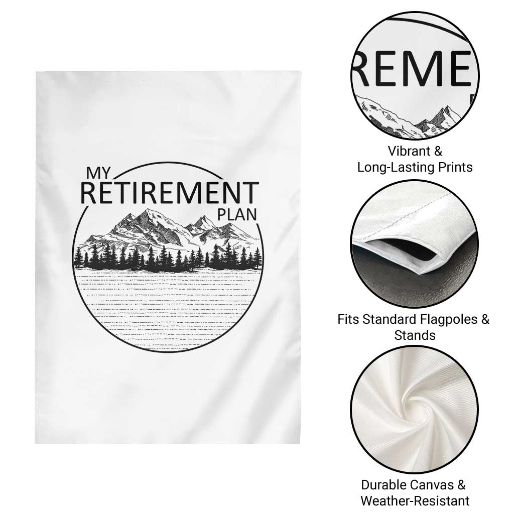 My Retirement Plan Lake Life Garden Flag Retired To The Lake Cool Outdoor Camping - Wonder Print Shop