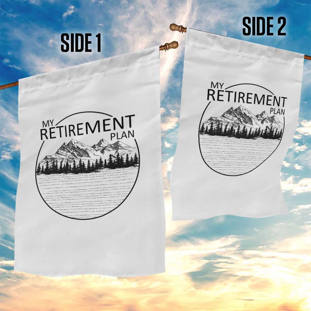 My Retirement Plan Lake Life Garden Flag Retired To The Lake Cool Outdoor Camping - Wonder Print Shop
