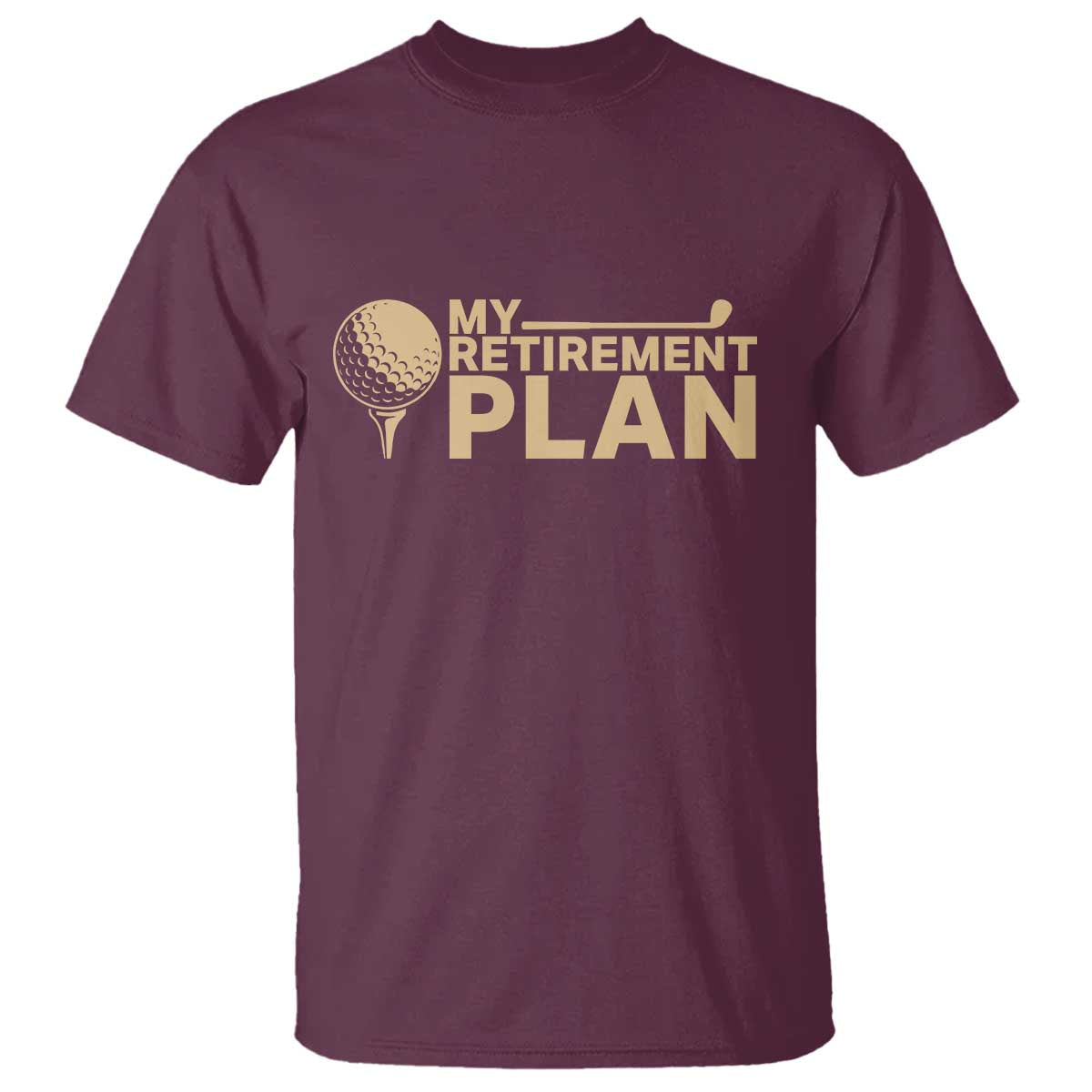 Golfing Retired T Shirt My (Golf) Retirement Plan Funny Saying Golfing