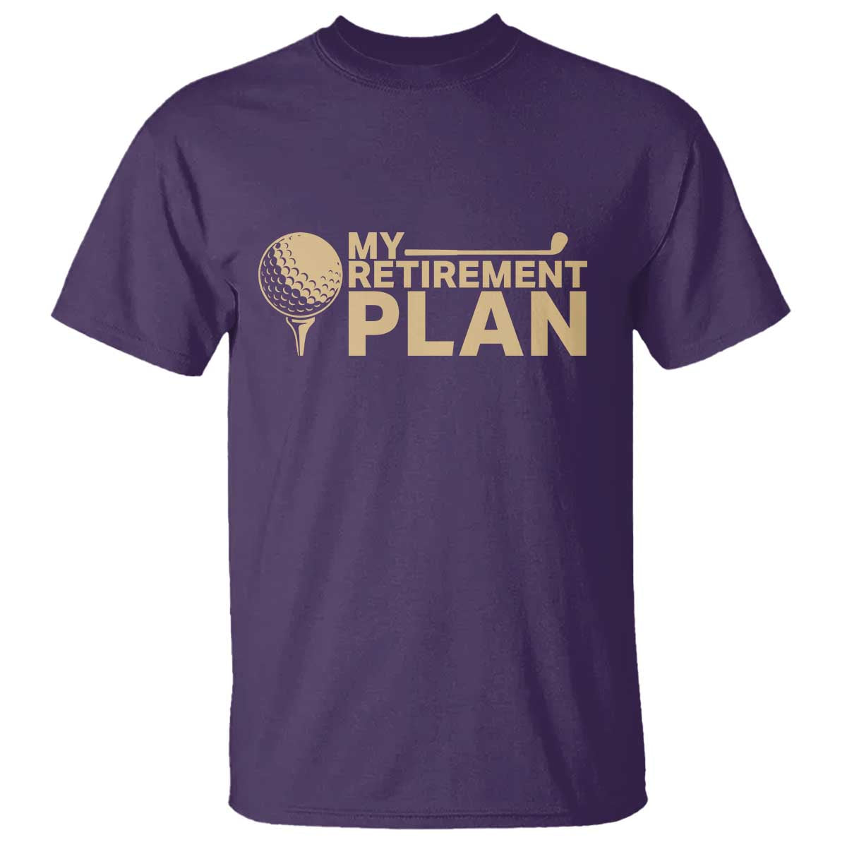 Golfing Retired T Shirt My (Golf) Retirement Plan Funny Saying Golfing