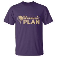 Golfing Retired T Shirt My (Golf) Retirement Plan Funny Saying Golfing
