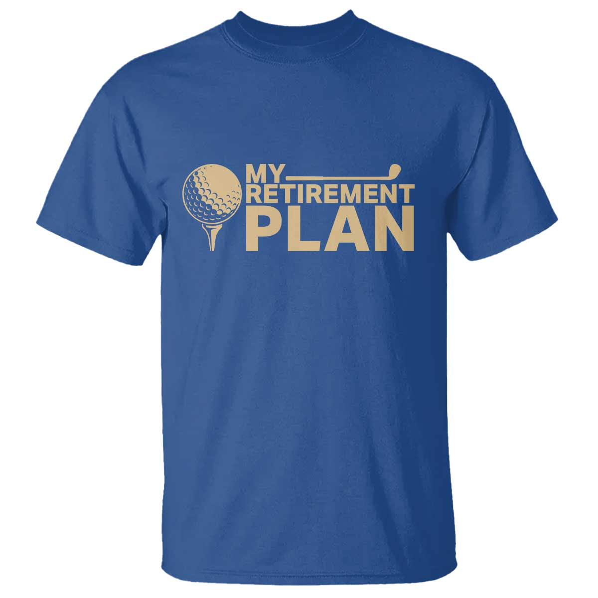 Golfing Retired T Shirt My (Golf) Retirement Plan Funny Saying Golfing
