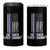 Retired Police Lieutenant 4 in 1 Can Cooler Tumbler Retirement Blue Line American Flags