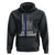 Retired Police Lieutenant Hoodie Retirement Thin Blue Line American Flags