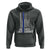 Retired Police Lieutenant Hoodie Retirement Thin Blue Line American Flags