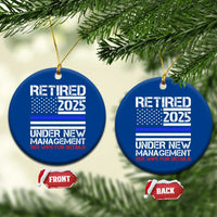 Police Retirement 2025 Ceramic Ornament Funny Retired Under New Management See Wife For Details - Wonder Print Shop