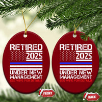 Police Retirement 2025 Ceramic Ornament Funny Retired Under New Management See Wife For Details - Wonder Print Shop