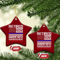 Police Retirement 2025 Ceramic Ornament Funny Retired Under New Management See Wife For Details - Wonder Print Shop