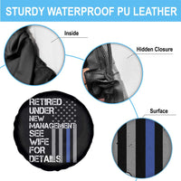 Police Retirement Spare Tire Cover Retired Under New Management See Wife For Details