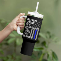Police Retirement Tumbler With Handle Retired Under New Management See Wife For Details