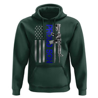 Proud Son of a Police Dad Hoodie Gun American Flag Family Support