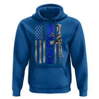 Proud Son of a Police Dad Hoodie Gun American Flag Family Support