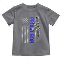 Proud Son of a Police Dad Toddler T Shirt Gun American Flag Family Support