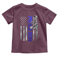 Proud Son of a Police Dad Toddler T Shirt Gun American Flag Family Support