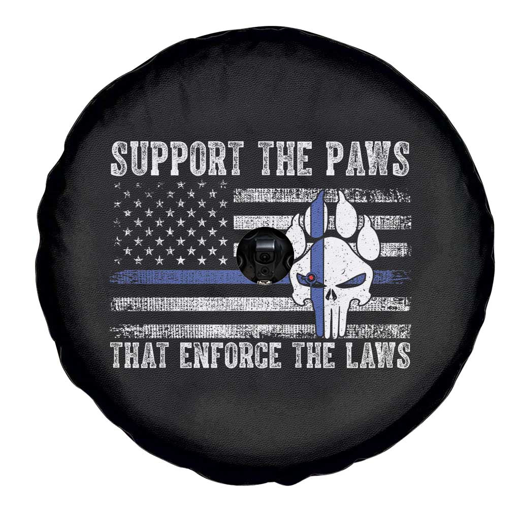 Police K9 Spare Tire Cover Support The Paws That Enforce The Laws US Flag - Wonder Print Shop