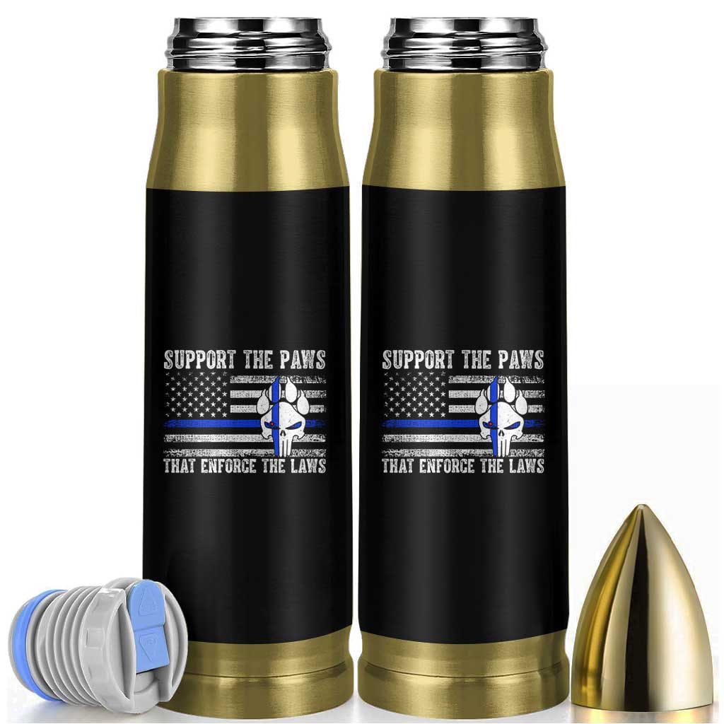Police K9 Bullet Tumbler Support The Paws That Enforce The Laws US Flag - Wonder Print Shop