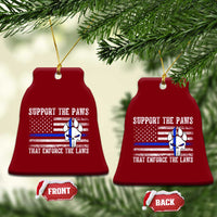 Police K9 Ceramic Ornament Support The Paws That Enforce The Laws US Flag - Wonder Print Shop