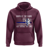 Police K9 Hoodie Support The Paws That Enforce The Laws US Flag - Wonder Print Shop