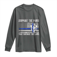 Police K9 Long Sleeve Shirt Support The Paws That Enforce The Laws US Flag - Wonder Print Shop