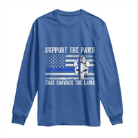 Police K9 Long Sleeve Shirt Support The Paws That Enforce The Laws US Flag - Wonder Print Shop