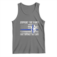 Police K9 Tank Top Support The Paws That Enforce The Laws US Flag - Wonder Print Shop
