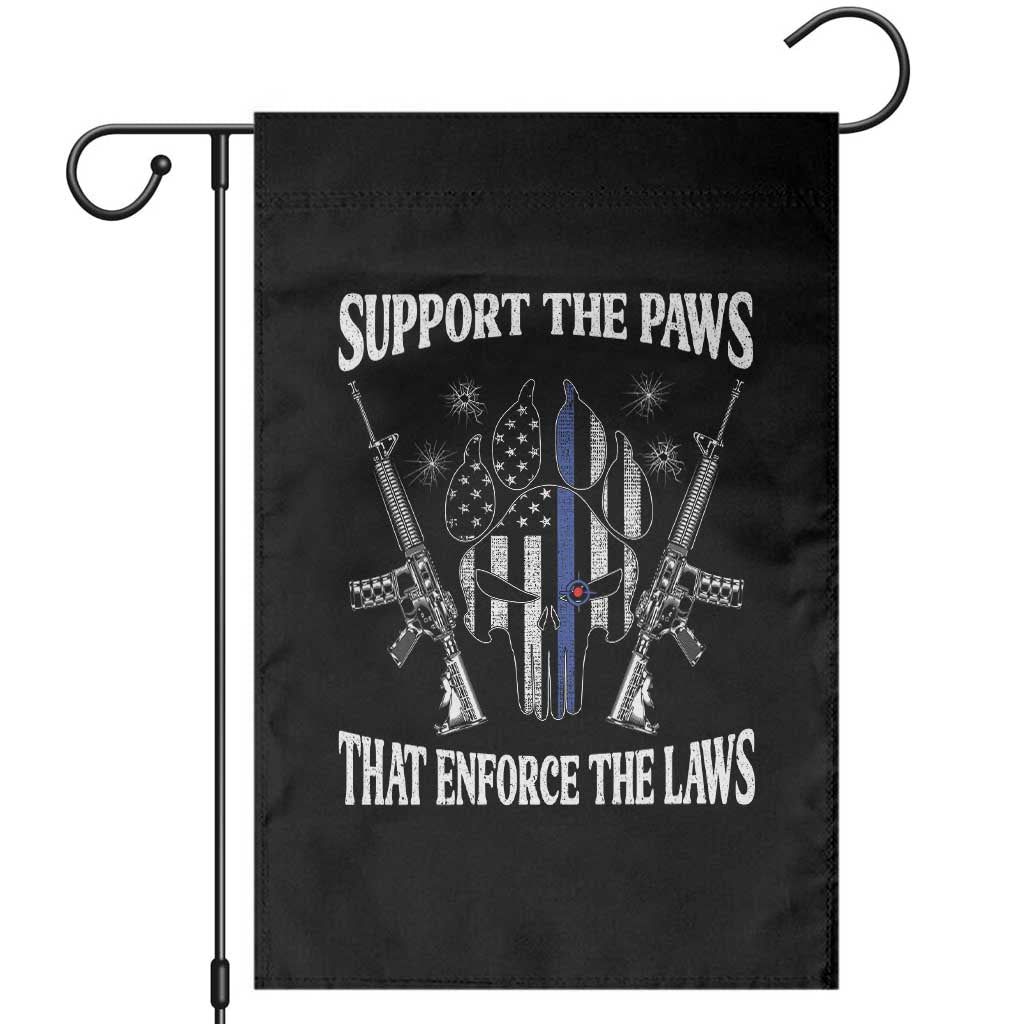 Police K9 Garden Flag Support The Paws That Enforce The Laws American Flag - Wonder Print Shop