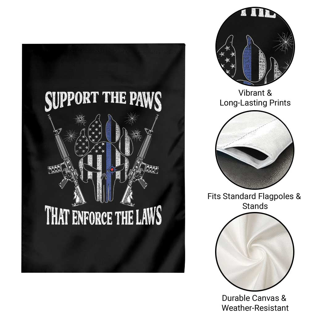 Police K9 Garden Flag Support The Paws That Enforce The Laws American Flag - Wonder Print Shop