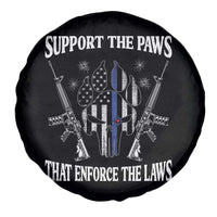 Police K9 Spare Tire Cover Support The Paws That Enforce The Laws American Flag - Wonder Print Shop