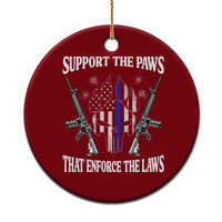 Police K9 Ceramic Ornament Support The Paws That Enforce The Laws American Flag - Wonder Print Shop