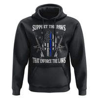 Police K9 Hoodie Support The Paws That Enforce The Laws American Flag - Wonder Print Shop