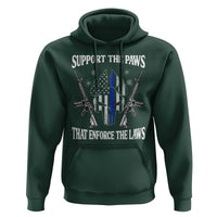 Police K9 Hoodie Support The Paws That Enforce The Laws American Flag - Wonder Print Shop