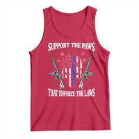 Police K9 Tank Top Support The Paws That Enforce The Laws American Flag - Wonder Print Shop