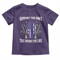 Police K9 Toddler T Shirt Support The Paws That Enforce The Laws American Flag - Wonder Print Shop