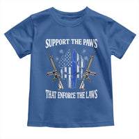 Police K9 Toddler T Shirt Support The Paws That Enforce The Laws American Flag - Wonder Print Shop