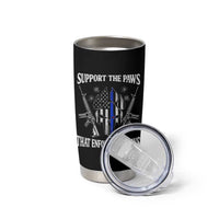 Police K9 Tumbler Cup Support The Paws That Enforce The Laws American Flag - Wonder Print Shop
