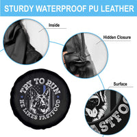Funny Police K9 Spare Tire Cover Try To Run He Like Fast Food - Wonder Print Shop