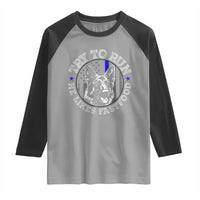 Funny Police K9 Raglan Shirt Try To Run He Like Fast Food - Wonder Print Shop