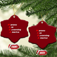 Morons Are Governing America Ceramic Ornament - Wonder Print Shop