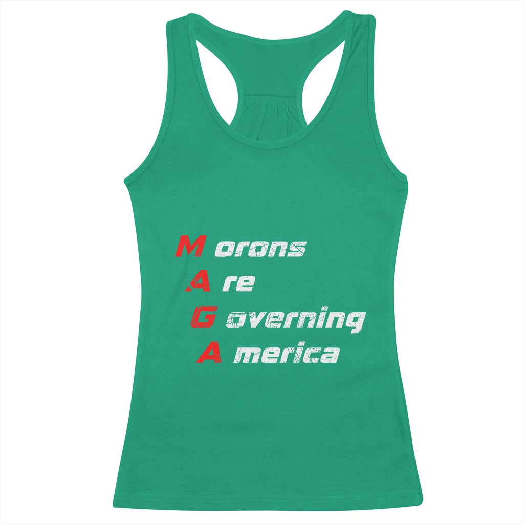 Morons Are Governing America Racerback Tank Top