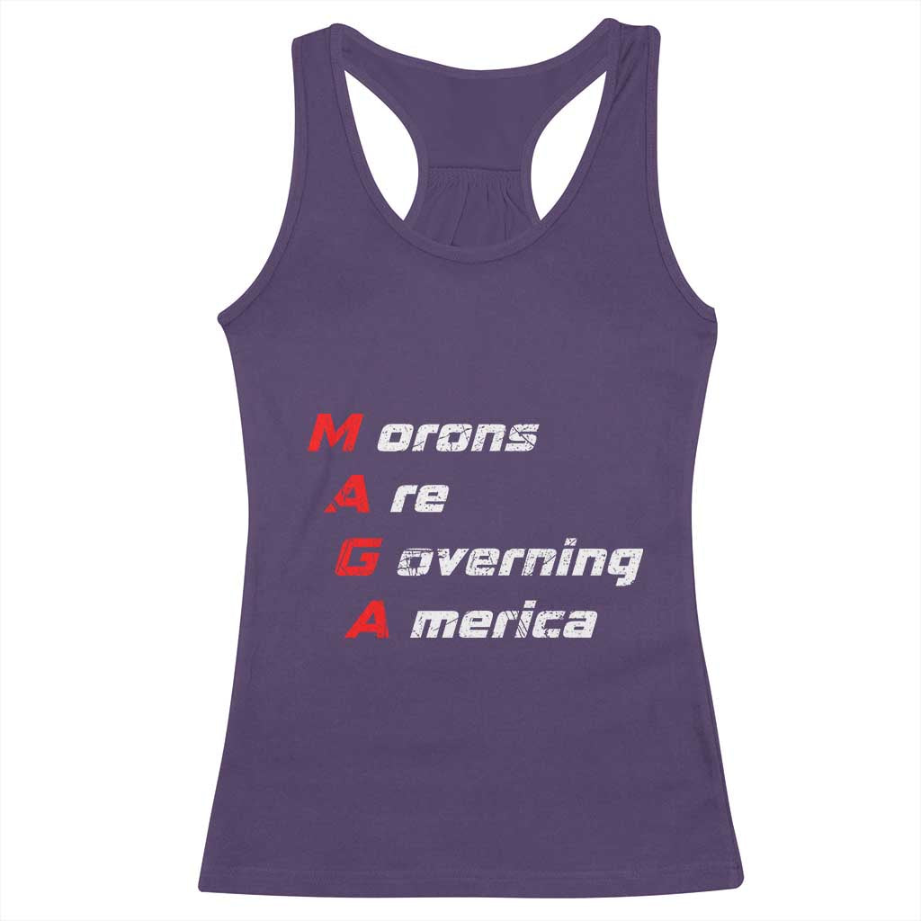 Morons Are Governing America Racerback Tank Top
