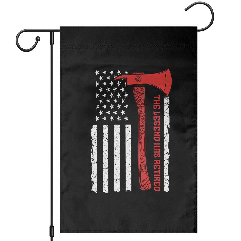 The Legend Has Retired Firefighter Garden Flag Vintage Retirement Gifts Fireman American Flag - Wonder Print Shop