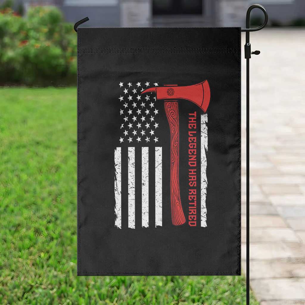 The Legend Has Retired Firefighter Garden Flag Vintage Retirement Gifts Fireman American Flag - Wonder Print Shop