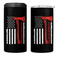The Legend Has Retired Firefighter 4 in 1 Can Cooler Tumbler Vintage Retirement Gifts Fireman American Flag - Wonder Print Shop