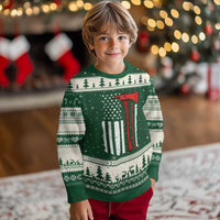 The Legend Has Retired Firefighter Ugly Christmas Sweater Vintage Retirement Gifts Fireman American Flag - Wonder Print Shop