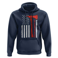 The Legend Has Retired Firefighter Hoodie Vintage Retirement Gifts Fireman American Flag - Wonder Print Shop