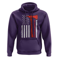 The Legend Has Retired Firefighter Hoodie Vintage Retirement Gifts Fireman American Flag - Wonder Print Shop