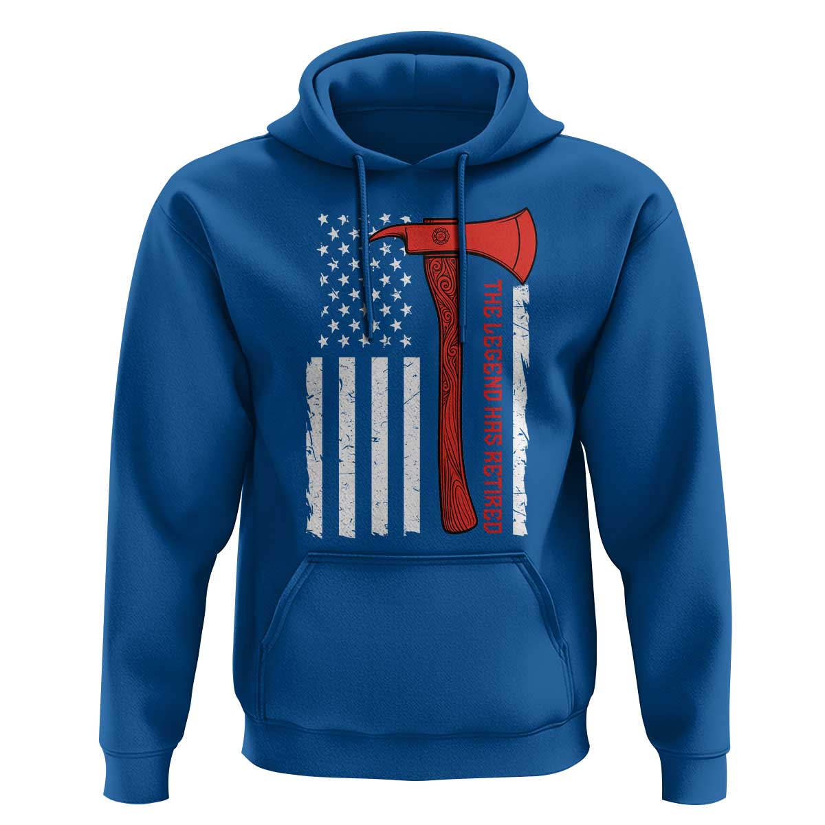 The Legend Has Retired Firefighter Hoodie Vintage Retirement Gifts Fireman American Flag - Wonder Print Shop