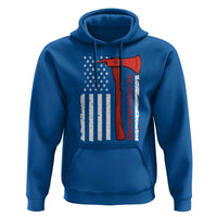 The Legend Has Retired Firefighter Hoodie Vintage Retirement Gifts Fireman American Flag - Wonder Print Shop