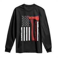 The Legend Has Retired Firefighter Long Sleeve Shirt Vintage Retirement Gifts Fireman American Flag - Wonder Print Shop