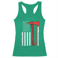 The Legend Has Retired Firefighter Racerback Tank Top Vintage Retirement Gifts Fireman American Flag - Wonder Print Shop